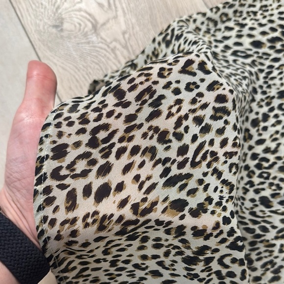 Umgee Women’s Leopard Print Button Up Short Sleeve Semi- Sheer Shirt - Picture 11 of 11
